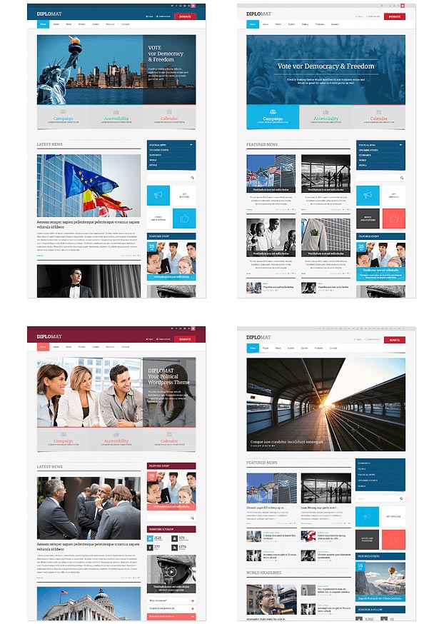 political party wordpress theme demo